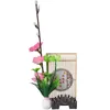 Plaques Sashimi Petits ornements Sushi Décoration Fleur pour assiette Fleurs artificielles Plantes de bois Plantes