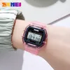 SKMEI Women Men Unisex Watch White Black Vintage LED Digital Sports Military Wristwatches Electronic Digital montres femmes