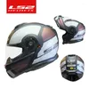 Casques de moto LS2 FF908 Flip Up Casque Double Lens Modulaire avec Sun Visor Casco Moto Capacete CE Certification