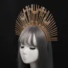 Maternity Dresses Crown Headdress Photography Props for Pregnant Women Dress Gothic Lolita Sun Goddess Halloween Party Hair Accessory 24412