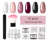 UNIG DIPPING Powel pincel Conjunto Dip French Glitter Shinning Nails Manicure Kit Vários cores duradouras7414836