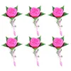 Dekorative Blumen 6 PCs Romantische Kerzen farbenfrohe leuchtende Rose LED Leuchten Valentinstag Geschenke