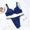 Reggiseni set di moda designer di lusso y reggiseno da biancheria da biancheria traspirante sieduta set di donne diamanti regolabile vs brief 888ess drop de otncw