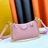 Sac de créateur Femmes Crossbody Sacs à bandoulière Portefeuille de chaîne Lady Pouche Easy Socle sur des lettres de bourse en relief rayures de fleurs de luxe sacs à main Gift AAA