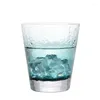 Wine Glasses Japanese-style Creative Ink Blue Hammer Pattern Glass Water Cup Ins Household Juice Drink Glacier