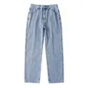 Pantalones para hombres 2024 hombres jeans casuales estilo vintage sólido bajo cintura ancha pantalones holgados rectos y2k streetwear