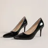 Dress Shoes 2024 Fashion Casual Spring And Autumn Slim Heels Pointed Light Mouth Solid Women's Large Sexy High 35-43