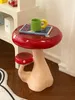 Креативные грибные кофейные столики смола мебель домашняя гостиная диван диван боковой угол для спальни милый красный маленький кроватный стол