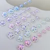 50pcs Aurora Acrylique Fleur Bubble Glass Beads ACCESSOIRES DE RÉSIN