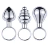 3pcSset mini plugues de anal metal com o anel de dedo ânus expansor brinquedos sexuais anal para iniciantes massageador de prato de bunda vaginal x04013152756