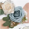 Fleurs décoratives couronnes Produits Bride Bridesmaid Fleur Fleur accessoires artificiels Drop Livraison Home Garden Festive Party Suppl Ote6r