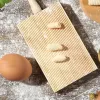 Trä Garganelli -bräde praktiska pasta gnocchi makaroni bräde som gör kök matlagningsverktyg