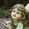 Decoratieve beeldjes Noordse bloem Fee Fee -standbeeld Crafts Sculpture Tuin ornamenten Decoratie Miniaturen Woonkamer Home Decor Geschenken