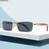 Nouvelles lunettes de soleil de jambe de printemps en bois pour hommes et lunettes de soleil à demi-cadre classiques avec myopie avec myopie