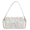 Shoulder Bags Design PU Leather Crossbody For Women Folds 2024 Casual Handbags Female Travel Messenger Bag