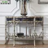 Decorative Plates Entrance Hall French Painted Solid Wood Bamboo Joint Console Tables American Sofa Cabinet