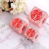 Embrulho de presente 50pcs estilo asiático chinês Red Double Happiness Wedding Favors and Gifts Box Pacote Pacote noivo Party Party Candy