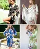 womens Solid royan silk Robe Ladies Satin Pajama Lingerie Sleepwear Kimono Bath Gown pjs Nightgown 17 colors36989385606