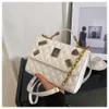 Ny Badge Forest Series Haadbag Women's Fashion Versatile Handheld Bag With Lingge Design Light Luxury One Shoulder Bag Crossbody