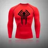 القمصان الجديدة رجال ضغط tshirts قمم Homme Gym Sport Running Litning Litness Strong Long Sleeve Tees Rashguard MMA Sweatshirt