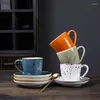 Tasses Saucers en céramique tasse de café et soucoupe set shop the tas tasse de tas de fût de chantiage créatif