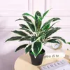 Decorative Flowers Simulation Green Plant Silk Leaves Evergreen Fake Flower Potted Pot-free Balcony Garden Decoration Artificial Tropical