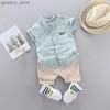 Conjuntos de ropa New Summer Baby Boys Traje de ropa para niños Camisa de moda Camiseta 2 piezas/juegos para niños