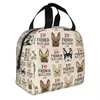 Hot Sale French Bulldog Lunch Bag For Men Women Portable Warm Cooler Insulated Lunch Box For Work School Picnic Food Tote Bags