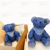 Denim Bear Dolls Hipster Top Fabric Girl039s and Boy039s Designer Dolls EcoFriendly Nontoxic Cute Luxury Kids Toys6119760