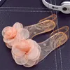 Casual Shoes Summer 2024 Ladies Blue Clear With Low Heels Sandals For Women Transparent White Footwear Bow Offer Sale H F