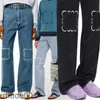 Designer jeans jeans calças de jeans High Caist Street Straight Pantalones Patch Bordado Decoração Casual Blue Jackets O2Q3 O2Q3