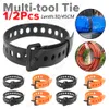 30/45cm Multitool Reusable Zip Ties Self-locking Rubber Tie Releasable Adjustable Wire Cable Multi-Purpose No Slip Off Cable Tie