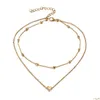 Colares de pingentes de moda de colar de coração minúsculo para mulheres da moda simples Gold Gold Chaker Chaker Girls Girls Party Jewelry Girt Del Del Dhfmk