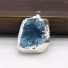 Pendant Necklaces 1pc Natural Stone Water Crystal Sprout Agate Charm DIY Making Necklace Earrings Jewelry Accessories Gift