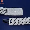 Lifeng Jewelry Custom 20mm 5row VVS Moissanite Countse Pass Tesser -тестер Sier Mami Cuban Link Chain для мужчин