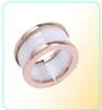 fashion titanium steel love ring silver rose gold lovers white black Ceramic couple gift color Bridal Sets Classic Spring Ring1540783