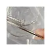 Bangle Fine Nail Diamonds Sterling Sier Hollow Tube Elastic Bangles Designer T0P Quality Official Reproductions Size 16-18Cm Premium G Otwsn