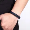 Bracelets de liaison alimentation transfrontalière du bracelet en cuir en acier inoxydable masculin