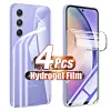 4-1 st transparent HD Gel för Samsung Galaxy A54 Hydrogel Film Screen Protector för Sumsung A24 A14 4G 5G A34 Not Glas Case Back Back