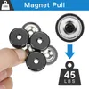 1/2/3 pc aimant en néodyme noir aimant fort Pot Aimant contre-joint Round Super puissant Strong Permanent Magnetic Disc Fridge Maignets