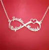 Roestvrij staal aangepaste naam ketting gepersonaliseerde roségoud zilveren oneindige hanger vriendschap sieraden vriend cadeau 2111238729060