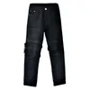 Pantaloni da uomo High Street Vintage Danning Patch gamba dritta per piccoli jeans stret slim