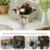Vases Arrangement de fleurs Pompte de fleur Bureau de décoration extérieure rustique Vase Vase Vase Whited Fer Floral Barrel