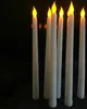 50pcs Led battery operated flickering flameless Ivory taper candle lamp candlestick Xmas wedding table Home Church decor 28cmH H3532879