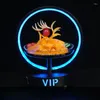 Platen aankomsten bar luminoire fruitplaat KTV creatieve led geschilderde ijzeren cirkelvormige snackrek nachtfeestje carnaval oplaadbaar