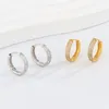 Stud Earrings 925 Sterling Silver Women's Micro Inlaid Zircon Half Circle Full Diamond European And American Style Ear Jewelry