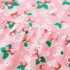 Mädchenkleider springen Messgeräte Prinzessin Baby Kleidung Sommer Elefantenabdruck Geburtstag Kinder Kleider Kurzarm Kurzarm Kurzarm Kleid Kostüm Y240412