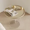 Nordic Modern Sofa strona Kilka akrylowego stolika do kawy Mały boczny stolik salon sypialnia wykuszowa mini stół końcowy
