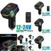 New 2024 2024 Other Auto Electronics Car Bluetooth 5.0 FM Transmitter Type-C Dual USB 3.4A Fast Charger LED Backlit Atmosphere Light Mp3 Player Lossless Music