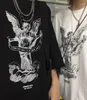 Men039S t -shirts shirt voor mannen engel geprint goth tee grafische hiphop oversized gotische kleding mode Harajuku losse tshirtsm498631
